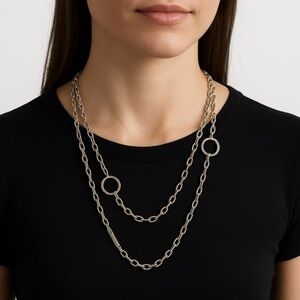 Lagos Caviar Silver & Gold Station Necklace